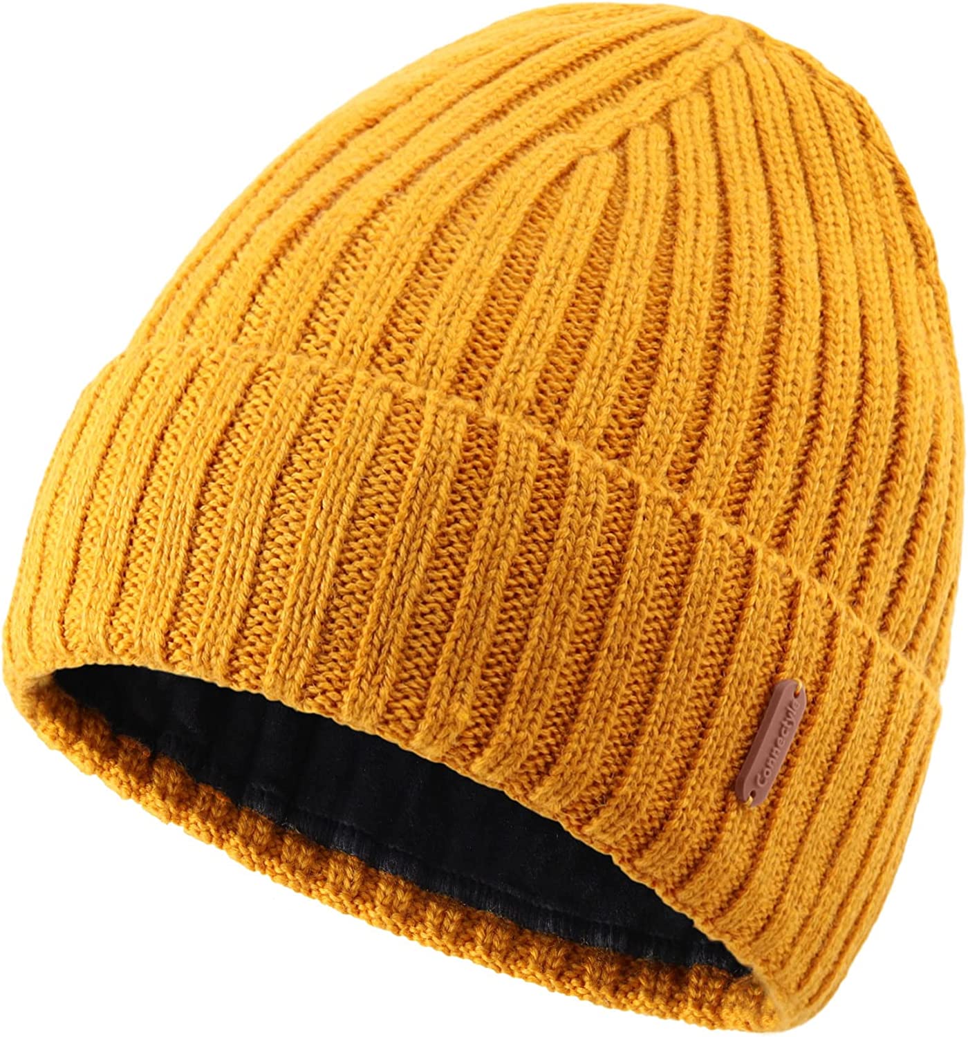 Connectyle Classic Men's Warm Winter Hats Thick Knit Cuff Beanie Cap with Lining - Image 8